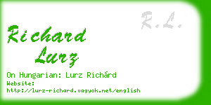 richard lurz business card